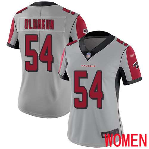 Atlanta Falcons Limited Silver Women Foye Oluokun Jersey NFL Football #54 Inverted Legend->youth nfl jersey->Youth Jersey